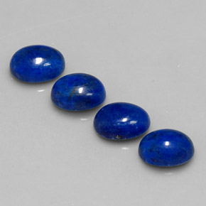 Gemas de lapislázuli azul natural de  ct, corte óvalo, opaco