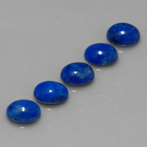 Gemas de lapislázuli azul natural de  ct, corte óvalo, opaco