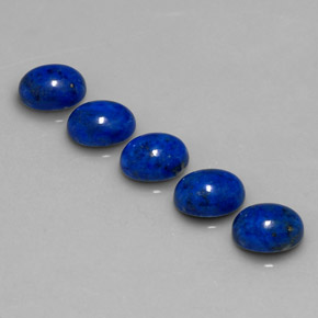 Gemas de lapislázuli azul natural de  ct, corte óvalo, opaco