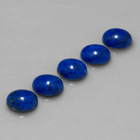 Gemas de lapislázuli azul natural de  ct, corte óvalo, opaco