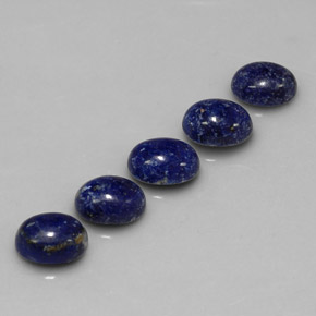 Gemas de lapislázuli azul natural de  ct, corte óvalo, opaco