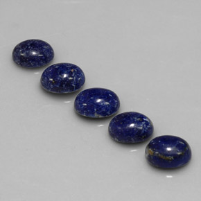 Gemas de lapislázuli azul natural de  ct, corte óvalo, opaco