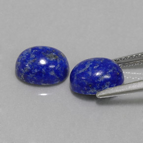 Gemas de lapislázuli azul natural de  ct, corte óvalo, opaco