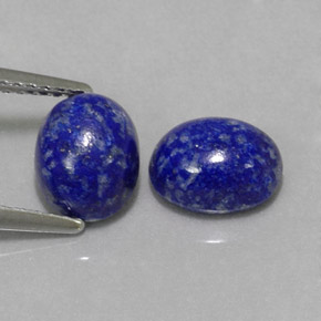 Gemas de lapislázuli azul natural de  ct, corte óvalo, opaco