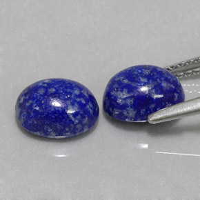 Gemas de lapislázuli azul natural de  ct, corte óvalo, opaco