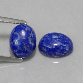 Gemas de lapislázuli azul natural de  ct, corte óvalo, opaco