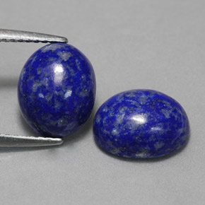 Gemas de lapislázuli azul natural de  ct, corte óvalo, opaco