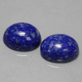 Gemas de lapislázuli azul natural de  ct, corte óvalo, opaco