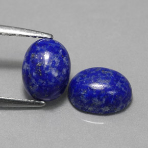 Gemas de lapislázuli azul natural de  ct, corte óvalo, opaco