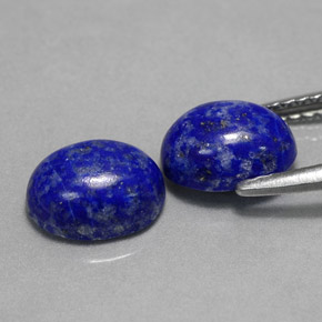 Gemas de lapislázuli azul natural de  ct, corte óvalo, opaco