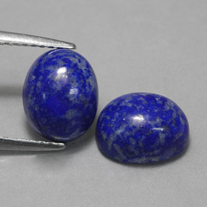 Gemas de lapislázuli azul natural de  ct, corte óvalo, opaco