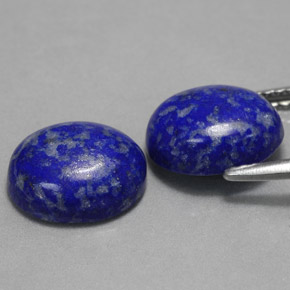 Gemas de lapislázuli azul natural de  ct, corte óvalo, opaco