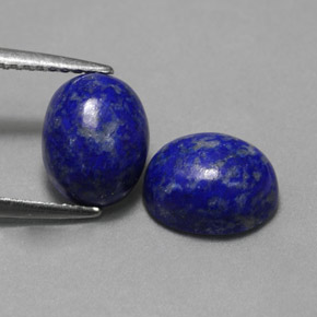 Gemas de lapislázuli azul natural de  ct, corte óvalo, opaco