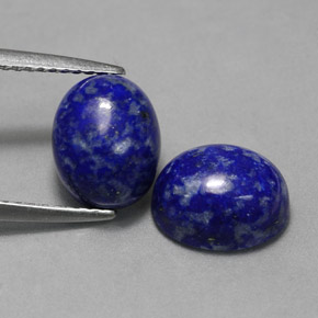 Gemas de lapislázuli azul natural de  ct, corte óvalo, opaco