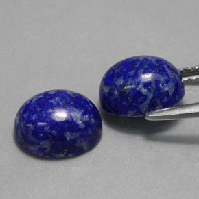 Gemas de lapislázuli azul natural de  ct, corte óvalo, opaco