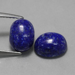Gemas de lapislázuli azul natural de  ct, corte óvalo, opaco