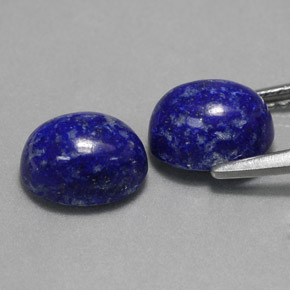 Gemas de lapislázuli azul natural de  ct, corte óvalo, opaco
