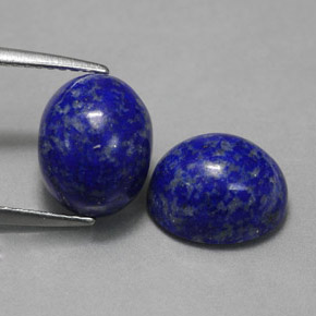 Gemas de lapislázuli azul natural de  ct, corte óvalo, opaco