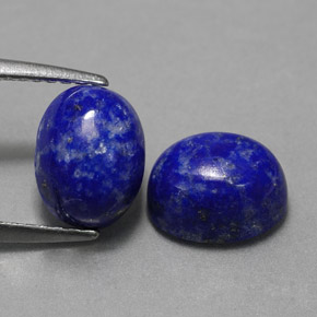 Gemas de lapislázuli azul natural de  ct, corte óvalo, opaco