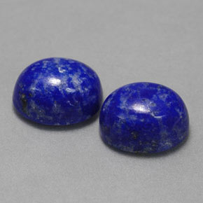 Gemas de lapislázuli azul natural de  ct, corte óvalo, opaco