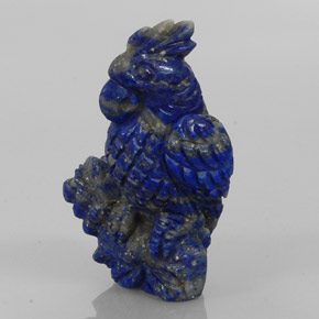 Lapislázuli azul natural de 59,27 ct, forma elegante, opaco