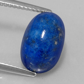 Lapislázuli azul natural de 5,85 ct, corte óvalo, opaco