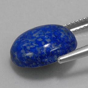 Lapislázuli azul natural de 5,86 ct, corte óvalo, opaco