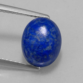 Lapislázuli azul natural de 4,08 ct, corte óvalo, opaco