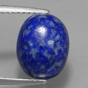 Lapislázuli azul natural de 4,42 ct, corte óvalo, opaco