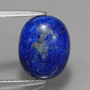Lapislázuli azul natural de 3,07 ct, corte óvalo, opaco