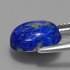 Lapislázuli azul natural de 3,07 ct, corte óvalo, opaco