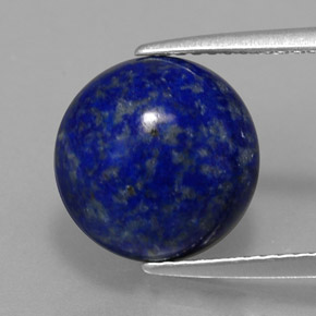 Lapislázuli azul natural de 5,82 ct, corte redondo, opaco
