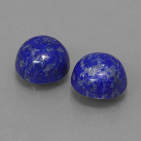Gemas de lapislázuli azul natural de  ct, corte redondo, opaco