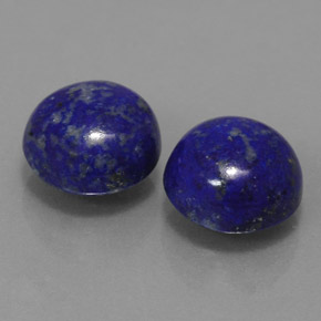 Gemas de lapislázuli azul natural de  ct, corte redondo, opaco