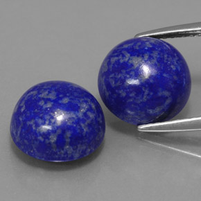 Gemas de lapislázuli azul natural de  ct, corte redondo, opaco