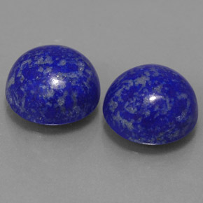 Gemas de lapislázuli azul natural de  ct, corte redondo, opaco