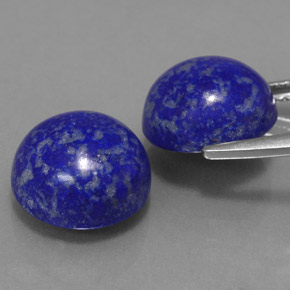 Gemas de lapislázuli azul natural de  ct, corte redondo, opaco