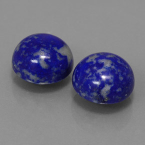 Gemas de lapislázuli azul natural de  ct, corte redondo, opaco