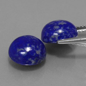 Gemas de lapislázuli azul natural de  ct, corte redondo, opaco