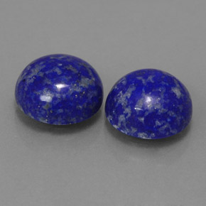 Gemas de lapislázuli azul natural de  ct, corte redondo, opaco