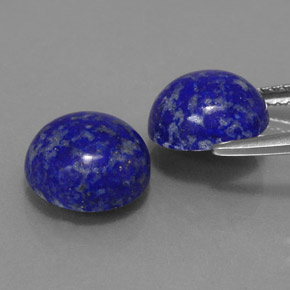 Gemas de lapislázuli azul natural de  ct, corte redondo, opaco