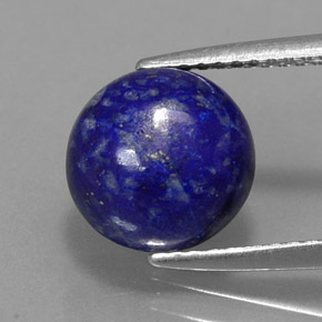 Lapislázuli azul natural de 3,58 ct, corte redondo, opaco