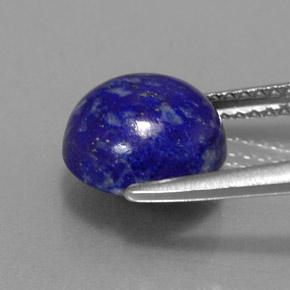 Lapislázuli azul natural de 3,58 ct, corte redondo, opaco