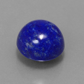 Lapislázuli azul natural de 3,59 ct, corte redondo, opaco