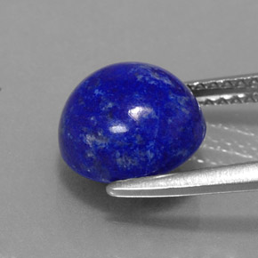 Lapislázuli azul natural de 3,59 ct, corte redondo, opaco