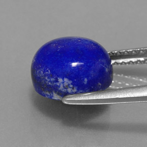 Lapislázuli azul natural de 3,53 ct, corte redondo, opaco