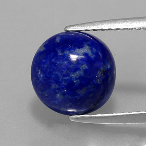 Lapislázuli azul natural de 3,48 ct, corte redondo, opaco