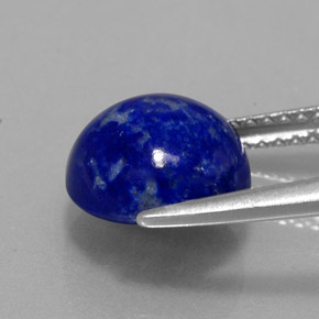 Lapislázuli azul natural de 3,48 ct, corte redondo, opaco