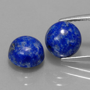Gemas de lapislázuli azul natural de  ct, corte redondo, opaco