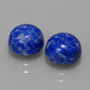 Gemas de lapislázuli azul natural de  ct, corte redondo, opaco